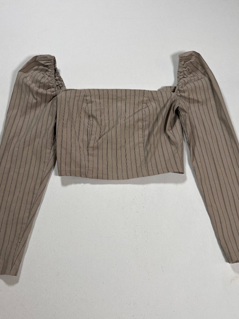 UO Pinstripe Bengaline Square Neck Top